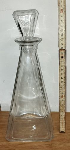 Vintage glass bottle with - glass,