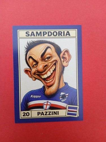 Figurina caricatura calciatori - figurina,