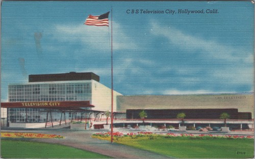 Cartolina cbs television - television, city