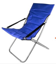 SEDIA SDRAIO PIEGHEVOLE IMBOTTITA CANAPONE BLU