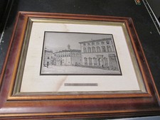 QUADRO IN LAMINA D'ARGENTO 800 Città di Castello 35x30cm