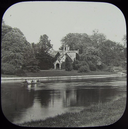 Glass magic lantern slide - glass,