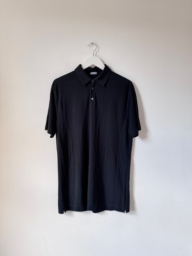 Polo zanone cotone nero - in,