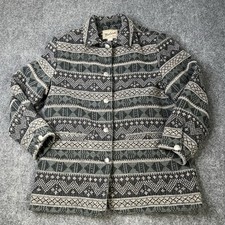 Vintage Woolrich lana azteca sud-ovest coperta pile giacca donna XL cappotto