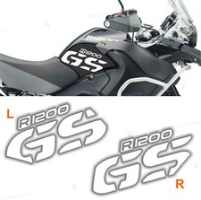 Adesivi Bianco Compatibili  Fiancate Serbatoio BMW R 1200 GS ADVENTURE 2006-2013