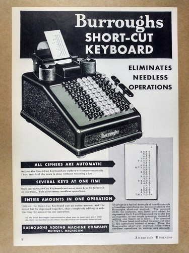 1938 burroughs adding machine - 1938,