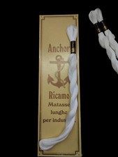 Matassina lunga Anchor Cotone da Ricamo Maglieria N°  25 - 30  BIANCO