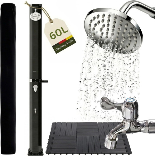Doccia solare nera con - doccia,
