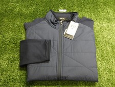 Giacca da golf Ralph Lauren RLX Performance in lana con zip intera C.C. Logo Navy Medium