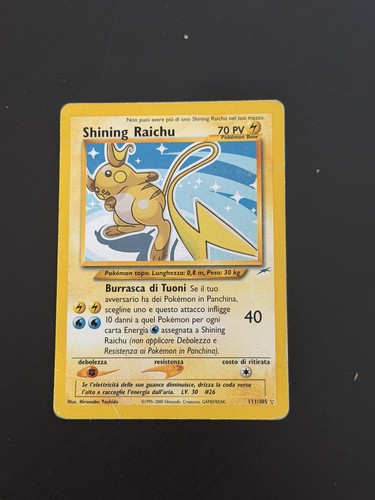 Carta pokémon shining raichu - pokémon,