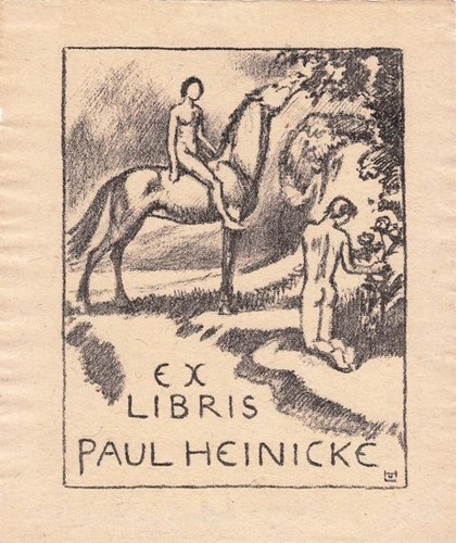 Exlibris libris litografia - exlibris,