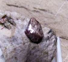 Minerali perfetto grande cristallo di ZIRCONE fluorescente Val Grande Malesco VB