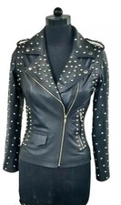 Giacca moto donna nera con