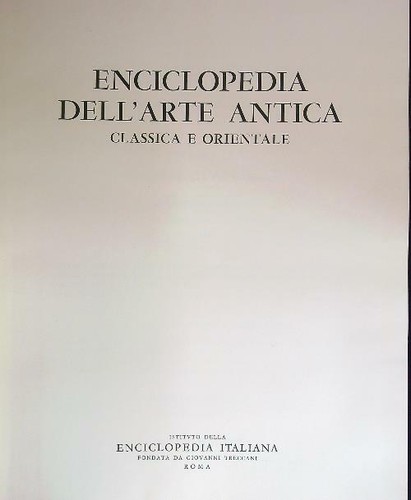 Enciclopedia dell arte antica - enciclopedia, dell'arte