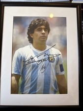 Diego Maradona foto firmata