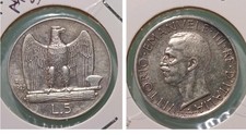 Italia 5 LIRE 1929 ARGENTO KM 67