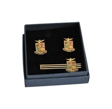 SET GEMELLI E FERMACRAVATTE  CON LOGO SMALTATO AERONAUTICA MILITARE