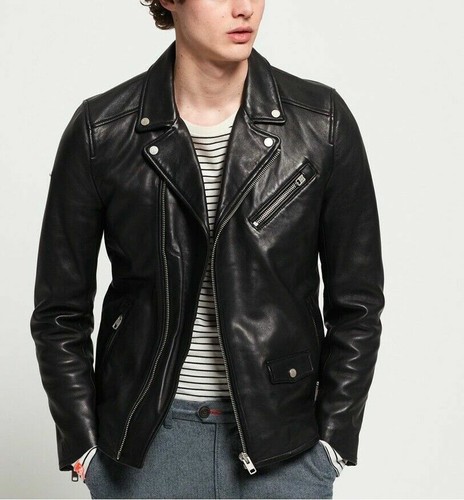 Giacca pelle biker - giacca,