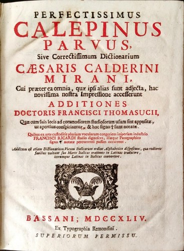 Perfectissimus calepinus - perfectissimus,