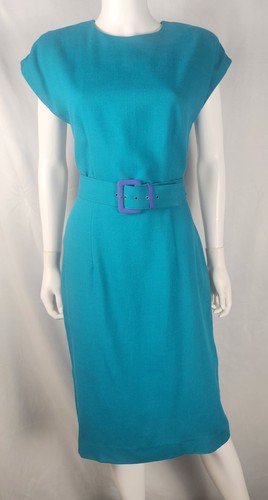 Abito leslie fay teal shift - leslie,