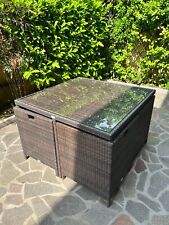 Tavolo da giardino in polyrattan con sedie