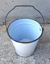 secchio smaltato  due leoni originale vintage