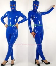 Costume tuta gatto blu lucido