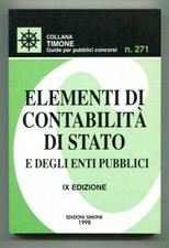 ELEMENTI DI CONTABILITÀ DI STATO E DEGLI ENTI PUBBLICI Edizioni Simone Libro