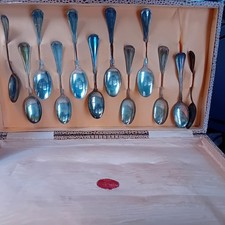 Set 12 cucchiaini da caffè in argento 800/1000 in astuccio originale