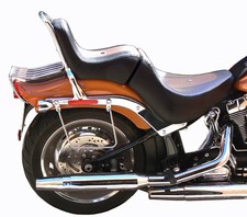 Telaietti supporti Spaan cromati borse laterali per HD Softail Custom FXSTC