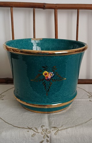 Cachepot terraglia decorata - terraglia,
