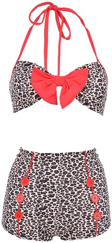 Set bikini pin leopardato - set, up