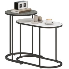 HOMCOM Set 2 Tavolini da