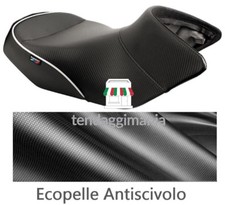 Tessuto Ecopelle Nera al metro Antiscivolo per Sedili Moto Auto e Fai da Te