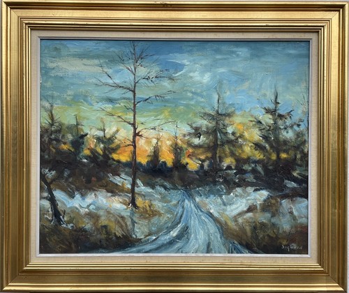Dipinto olio paesaggio - a,