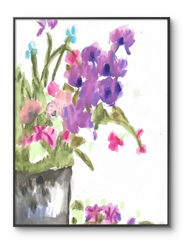 Fiori viola originali vaso - originali, in