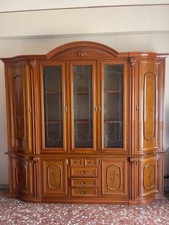 Mobile Cristalliera Classica in Legno Intarsiato – Ottimo Stato