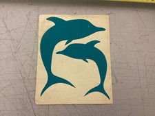 adesivo delfini turchese
