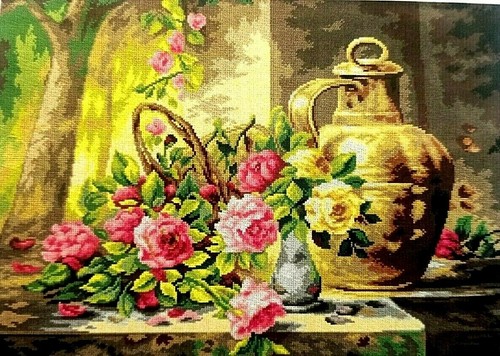 Quadro canovaccio mezzo punto - mezzo,