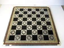 Scacchiera vintage abalone intarsiata 16,5" con quadrati 43 mm NO PEZZI SCACCHI