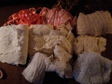 Bellissimo lotto vintage pizzo Guipure stile francese 10 disponibili in totale vedi foto