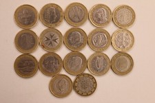 17 MONETE DA 1 EURO RARE DA