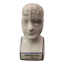 Testa da frenologia - Statuina in ceramica di L. N. Fowler, Londra