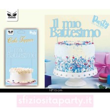 Cake Topper Il Mio Battesimo Maschio - 18x15cm per torta