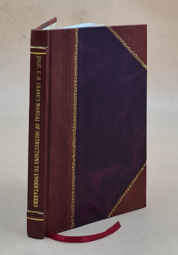 Prof crane s manual - crane's, of