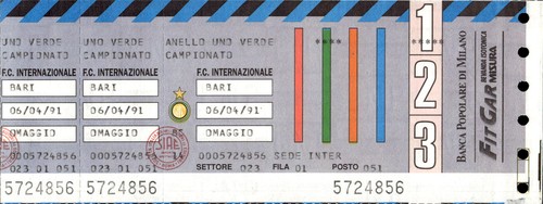 Biglietto calcio c - biglietto, f.c
