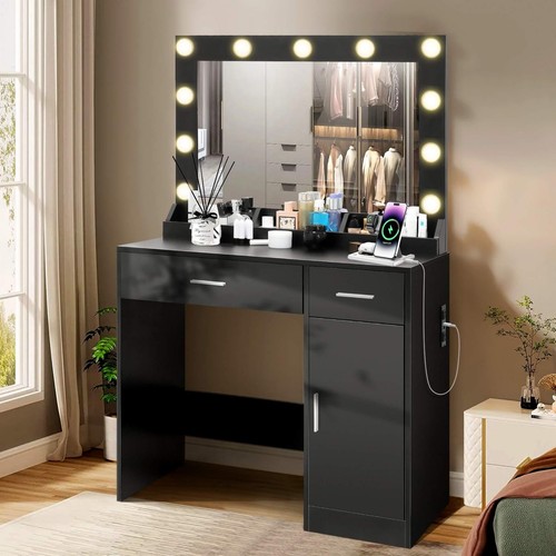 Tavolo trucco nero toeletta - tavolo,