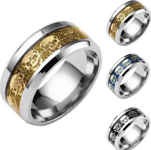30x anello teschio acciaio - 30x,