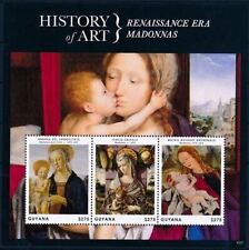Guyana 2013 Storia dell'Arte Dipinti Madonna con Bambino foglio rinascimentale MNH