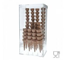 E-192 PCN Porta coni gelato in plexiglass trasparente a 12 fori